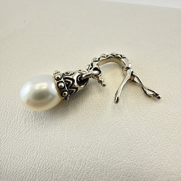 Barbara Bixby Sterling & 18K White Pearl Charm Cuff Bangle  Barbara Bixby Charm Pearl Enhancer Sterling Silver 925 Pendant Drop (for Cuff)
